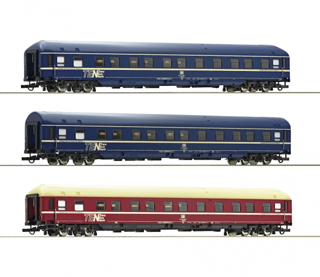 Set of 3 Sleeping cars<br /><a href='images/pictures/Roco/Roco-74129.jpg' target='_blank'>Full size image</a>